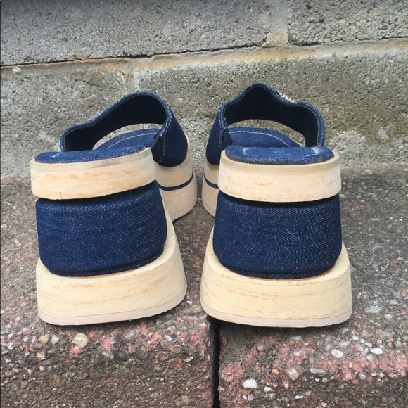SOLD Chunky y2k denim platforms - Picture 3 of 7